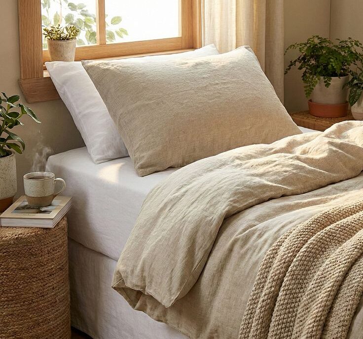 natur | leinenlieb® bettwäsche aus 100% reinem leinen Leinen Bettwäsche in Natur - beige